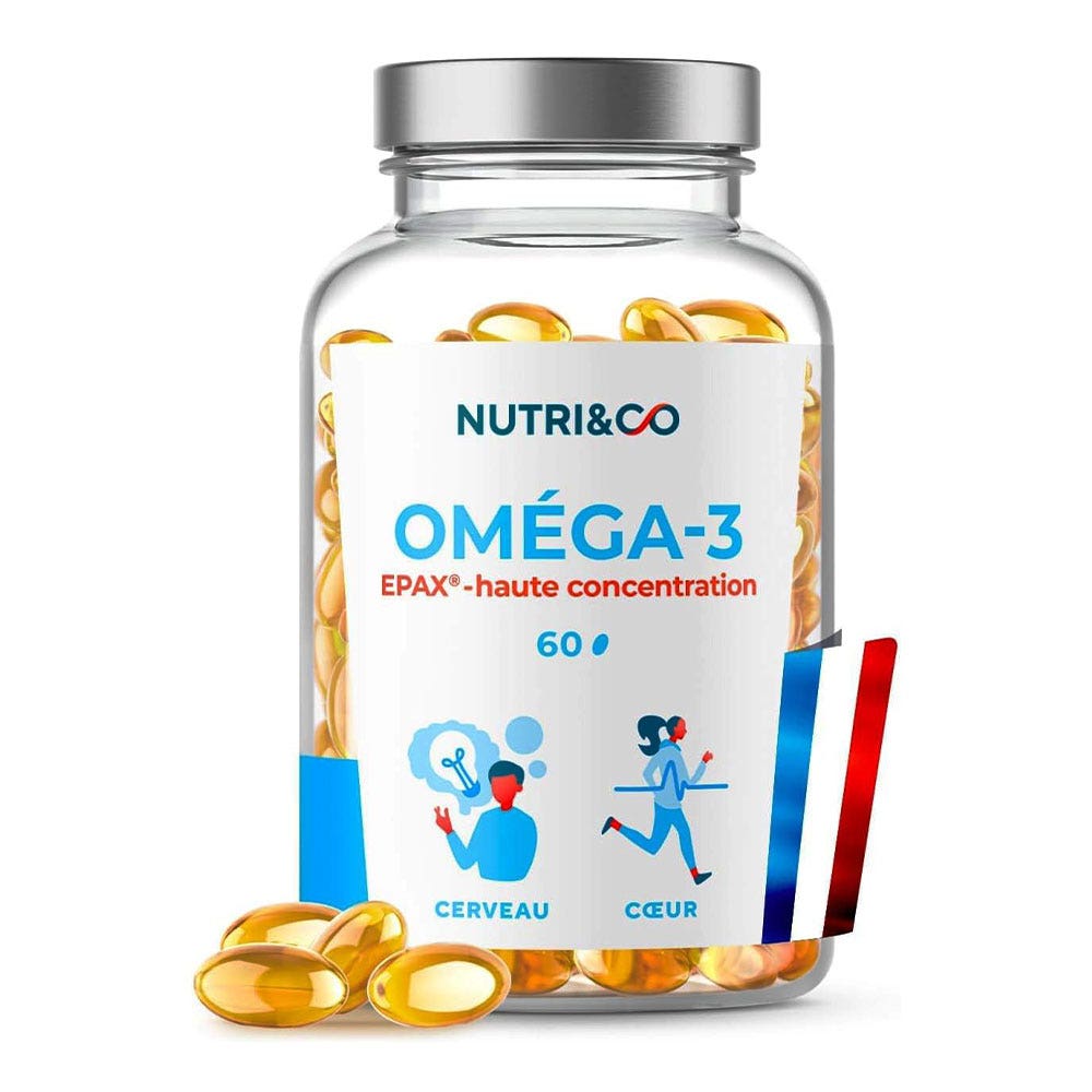 NUTRI&CO Oméga-3 Epax Haute Concentration Odourless Wild Fish Oil 120 capsules