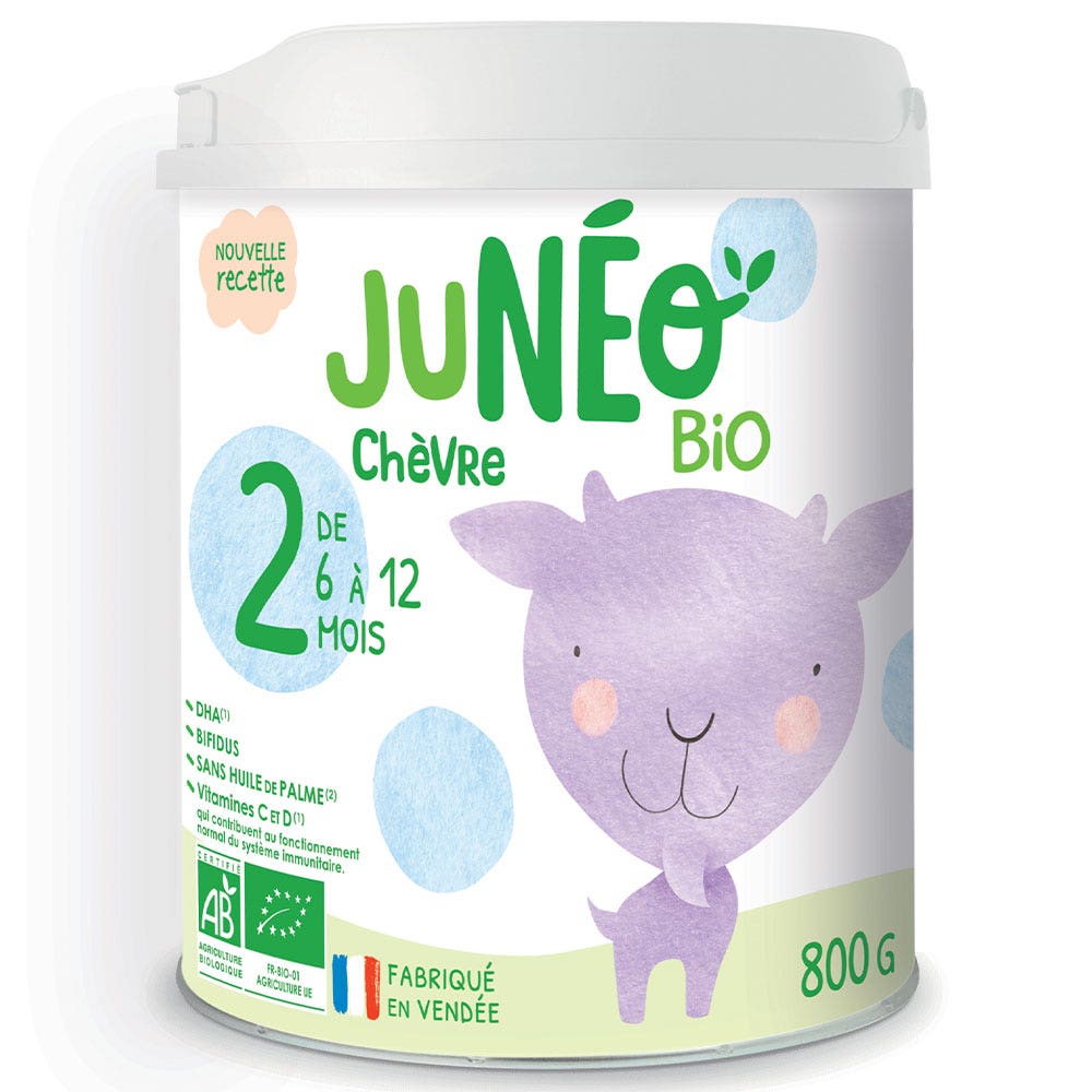 Juneo Goat Organic Follow-on Milk 800g Goat 2nd Age 6 to 12 Months Juneo♦Lait de Suite Bio 2nd Age 6 to 12 Months 800g