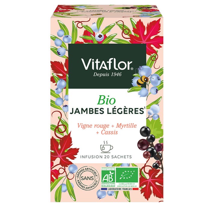 Organic Light Legs Herbal Tea 20 sachets Vitaflor