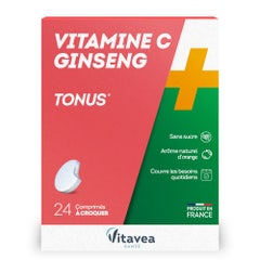 Vitavea Santé Vitamine C + Ginseng Tonus 24 Tablets