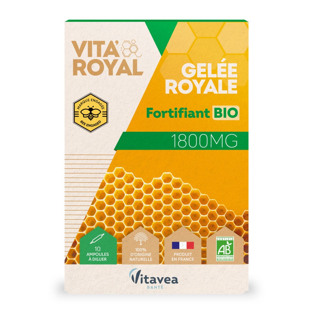 Vitavea Santé Vita'Royal Organic Royal Jelly Fortifiant X 10 Phials