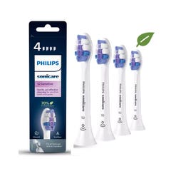 Philips Sonicare Toothbrush Heads Sensitive Standard S2 HX6054/10 X4