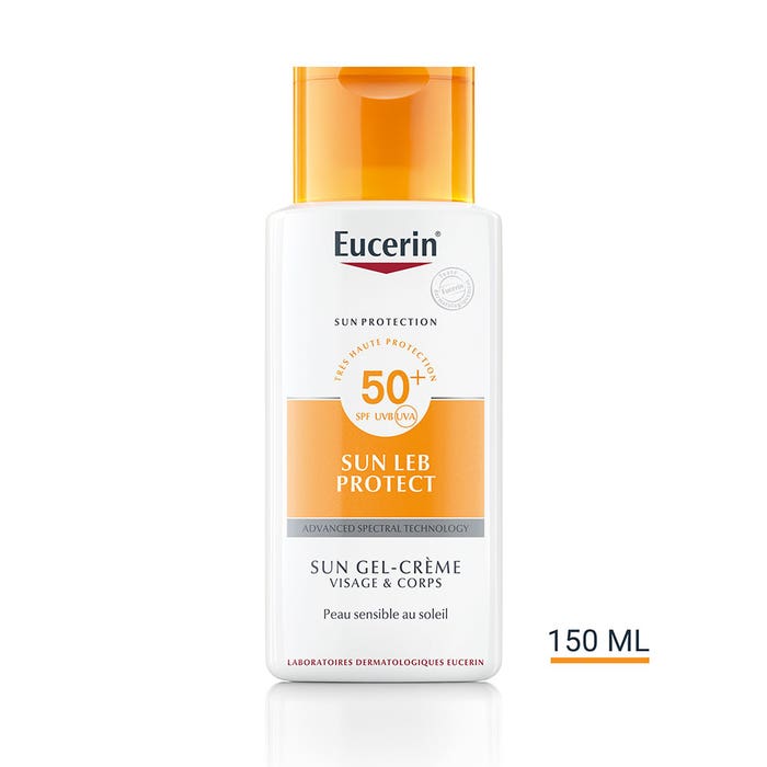 Sun Leb.ple High Protection Cream Gel Spf50 Face And Body 150ml Sun Protection Eucerin