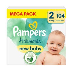 Pampers Harmonie Nappies Size 2 4 to 8kg x104