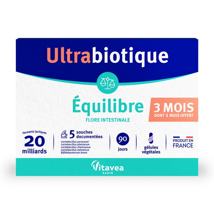 Vitavea Santé Ultrabiotique Balance X 30 Capsules Flore intestinale 3x30 Gelules