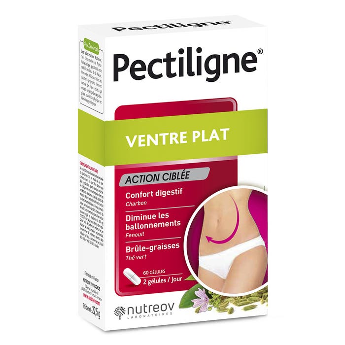 Flat Belly Targeted Action 60 capsules Pectiligne Nutreov