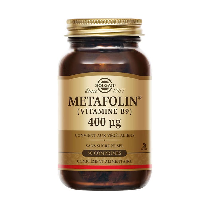 Solgar Metafolin® 400 µg Patented Vitamin B9 Maternité x50 tablets
