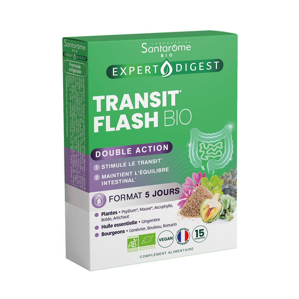 Santarome Expert Digest Transit Flash Bio Double Action 15 tablets