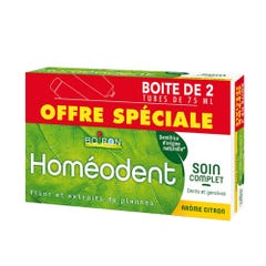 Boiron Homeodent Toothpaste Complete Care For Teeth And Gums Lemon 2x75ml
