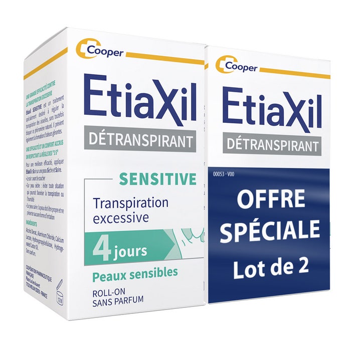 Etiaxil Detranspirants Underarm Roll-on Excessive Sweating Treatment Sensitive Skin 2x15ml