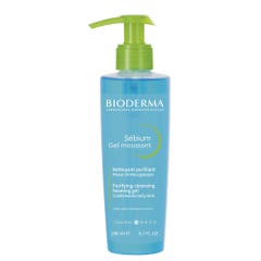 Bioderma Sebium Purifying Cleansing Foaming Gel combination to oily skin Peaux grasses Gel moussant 200ml