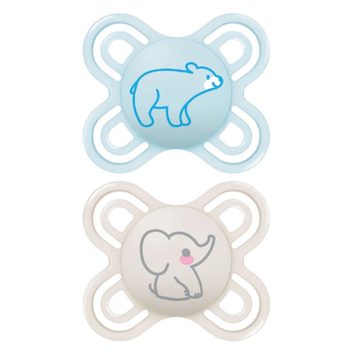 Mam Perfect Naissance Symetric Silicone Soothers X2 Collection Perfect From 0 To 2 Months 0 à 2 Mois x2