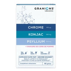 Granions Appetite suppressant Chrome Konjac Psyllium 60 capsules
