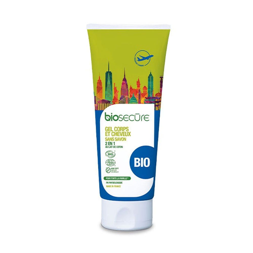 Bio Secure Organic Soap-Free Body & Hair Gel cotton milk 100ml