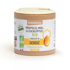 Nat&Form Propolis Honey & Eucalyptus Organic Softens the Throat 45 gummies