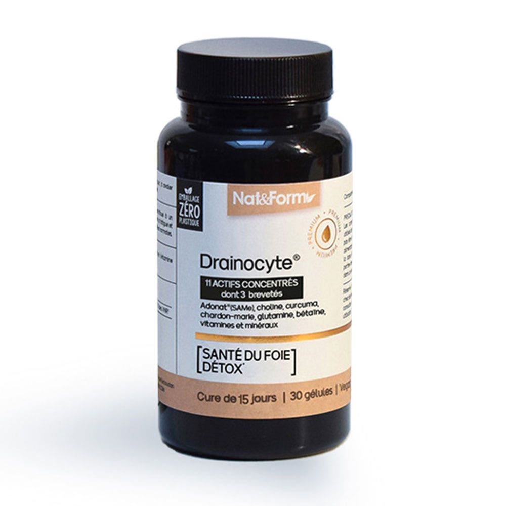 Nat&Form Drainocyte® liver detox support 30 capsules