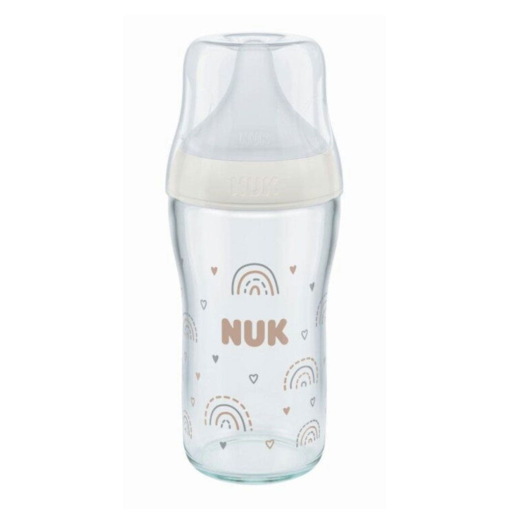 Nuk Perfect Match Glass baby bottle suitable from 3+ months 230 ml
