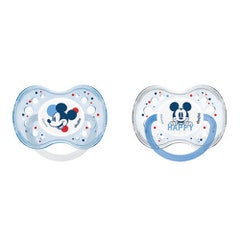 Dodie Silicone Pacifiers X 2 Mickey & Minnie Collection Over 18 Months