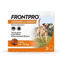 Frontline Frontpro medium pest control dog 4-10kg Fleas and ticks x3 tablets