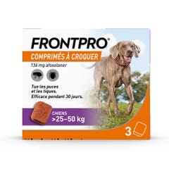 Frontline Frontpro antiparasitic very large dog 25-50kg Fleas and ticks x3 tablets