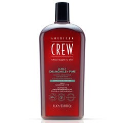 American Crew 3 in 1 Shampoo Chamomile + Pine 1L