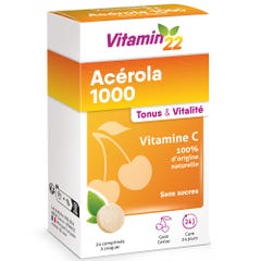 Vitamin22 Acerola 1000 Natural Vitamin C 24 chewable tablets