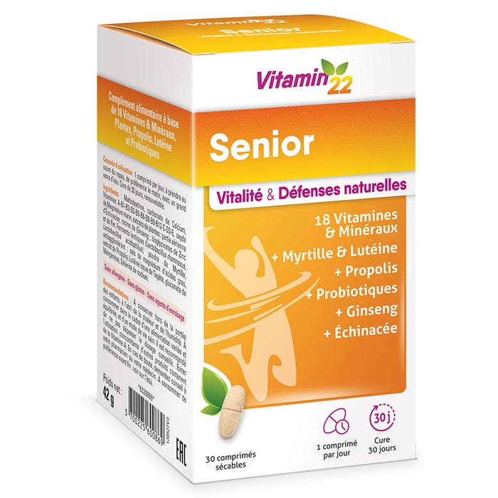 Vitamin22 Senior Vitality & Natural defences 30 tablets