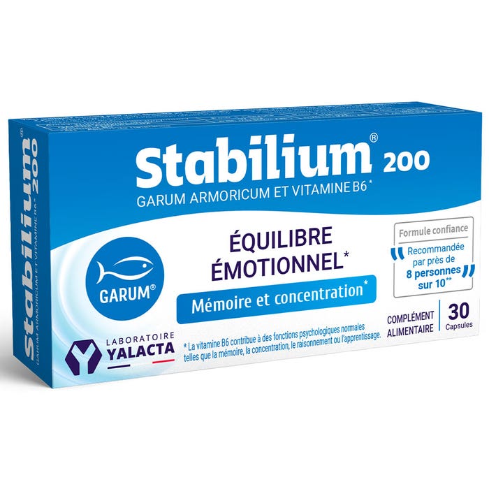 Stabilium 200 30 Capsules Memory And Concentration Yalacta