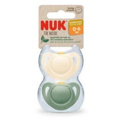 Nuk For Nature Natural Rubber Pacifier 0 to 6 months x2