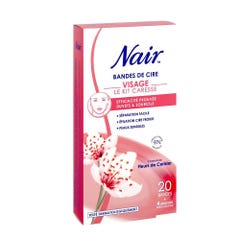Nair Cherry flowers cold wax strips Face x20