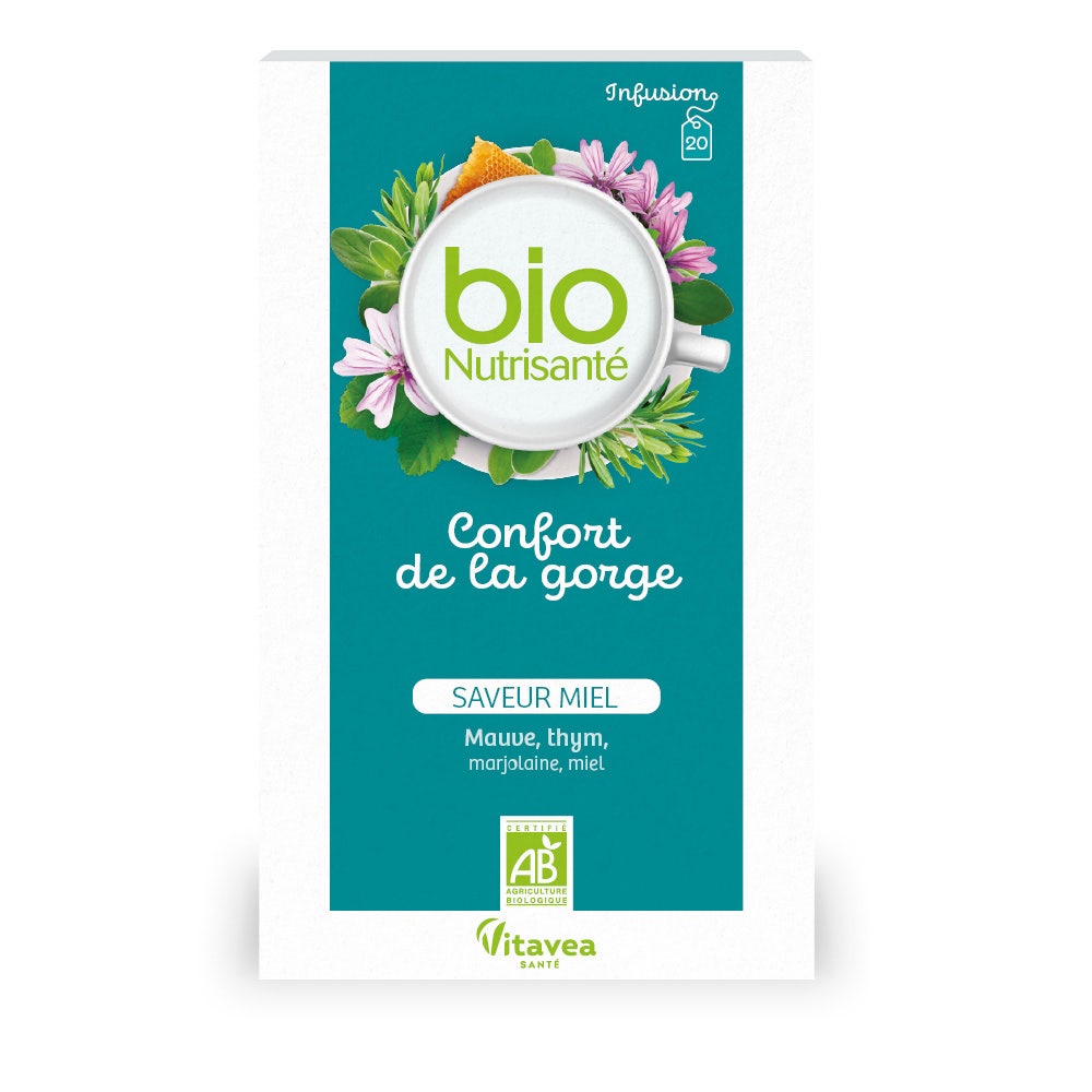Vitavea Santé BioNutrisanté Organic Infusion Throat Comfort 20 Sachets