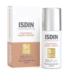 Isdin Age Repair Sunscreens Face Tinted Cream Fusion Water Magic Repair SPF50 50ml