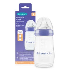 Lansinoh Plastic Feeding Bottle Teat Flow M From 3 Months 240ml