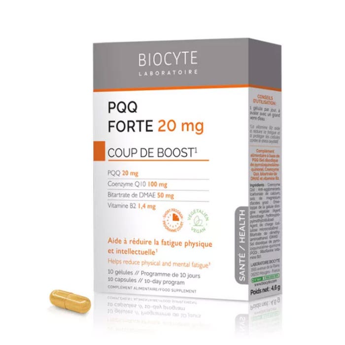 Biocyte Pqq Forte X 30 Capsules 10 Gélules