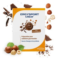 Nutergia Crem'Ergy Saveur Chocolat - Éclats de noisette 6 Sachets de 60g