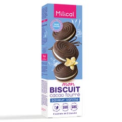 Milical Cocoa Biscuit with Vanilla Filling 4 packets of 2 biscuits 125g
