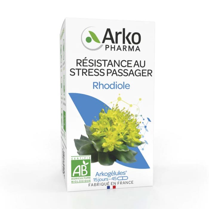 Arkopharma Arkocapsules Résistance au Stress Passager Rhodiorelax Bio 45 Capsules