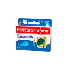 Mercurochrome Transparent Plasters Tattoo Collection 2 sizes x 12