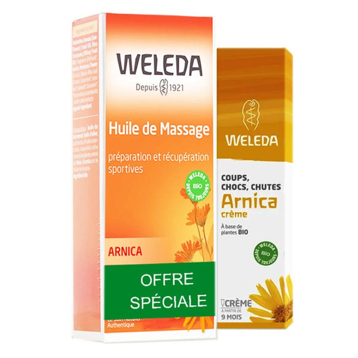 Weleda Arnica Arnica Massage Oil 200ml + Roll-on Deodorant 50ml Préparation et Récupération Sportives