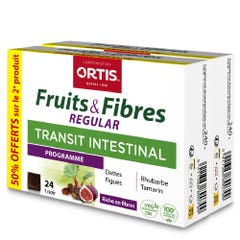 Ortis Fruit &amp; Fibre Intestinal Transit Regular 2x24 cubes