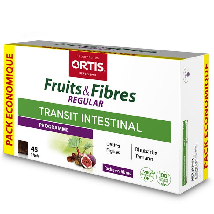 Ortis Fruit & Fibre Regular Intestinal Transit 45 Cubes