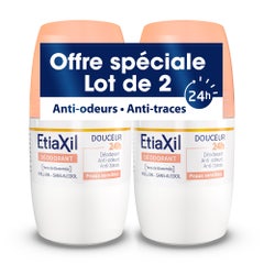 Etiaxil Deodorants 48hr Aluminium Free Gentle Roll-on Sensitive Skin 2x50ml