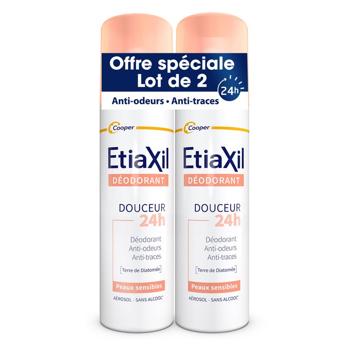 Etiaxil Deodorants 48h Gentle Aluminium Free Spray Sensitive Skin 2x150ml