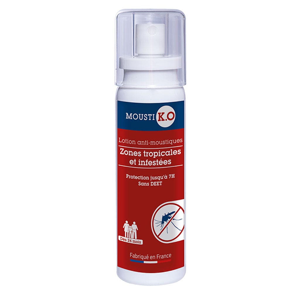 Mousti K.O Mosquito repellent lotion for tropical and infested areas Tropical and Infested Zones From 24 Months 100ml