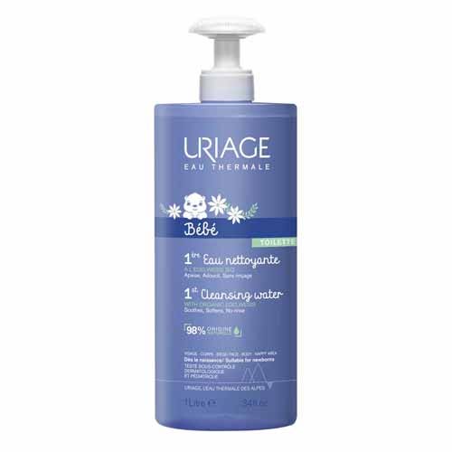 Uriage Bébé 1 St Cleansing Water Face Body And Nappy Area 1l