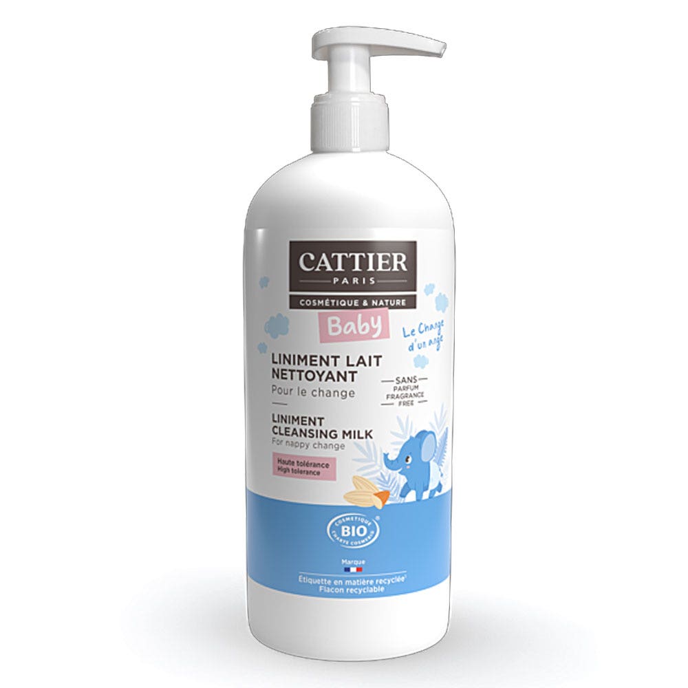 Cattier Baby Liniment Lait Nettoyant BIO 500ml