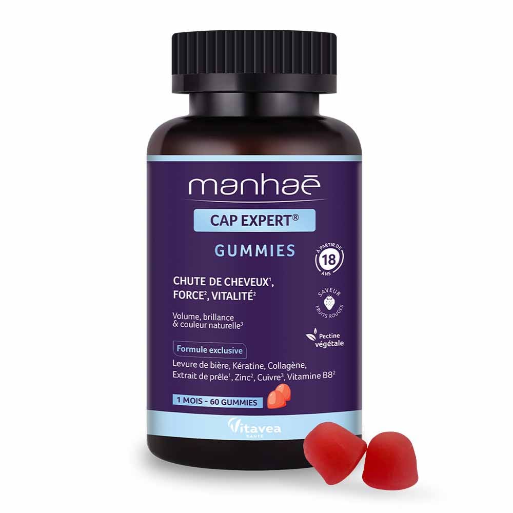 Manhaé Cap Expert Hair Expert Force Vitalité 60 gummies