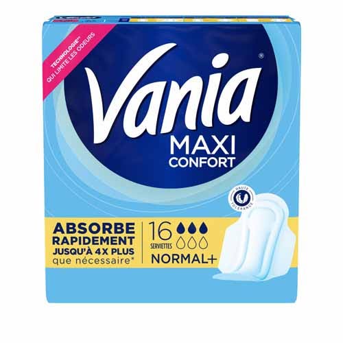 Vania Maxi Confort Normal Plus 16 Towels Vania|Maxi Confort Normal Plus 16 Towels Hygiene Towels x16