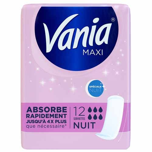 Vania Maxi Extra Long Night Hygiene Towels x12