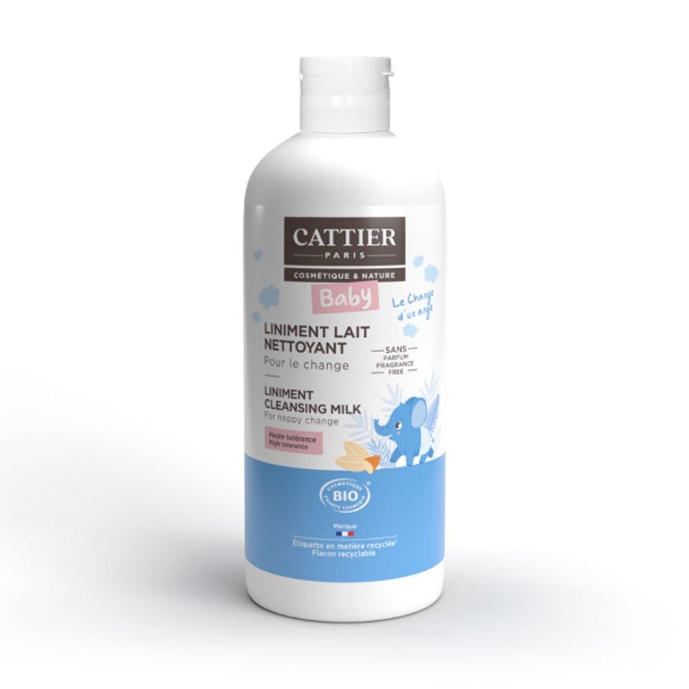 Cattier Baby Organic Baby Nappy Change Cleansing Milk Flax 200ml